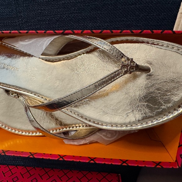 Tory Burch Gold Sandals - Picture 5 of 7